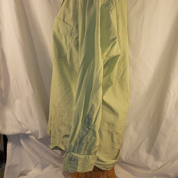 Wilkes Bashford Men's Light Green Button Down Shirt, Size 16.5", 34" - Picture 2 of 4